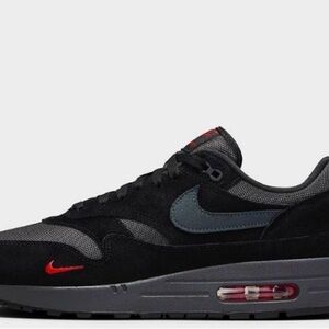 Nike Men's Air Max 1 Black/Red Bred Classic Retro Running Shoes  Size9.5
